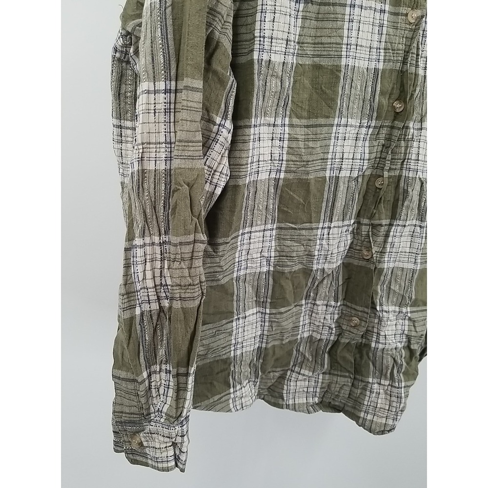 Basic Editions Womans Large Plaid Long Sleeve‎ Button Up Shirt - Picture 4 of 6